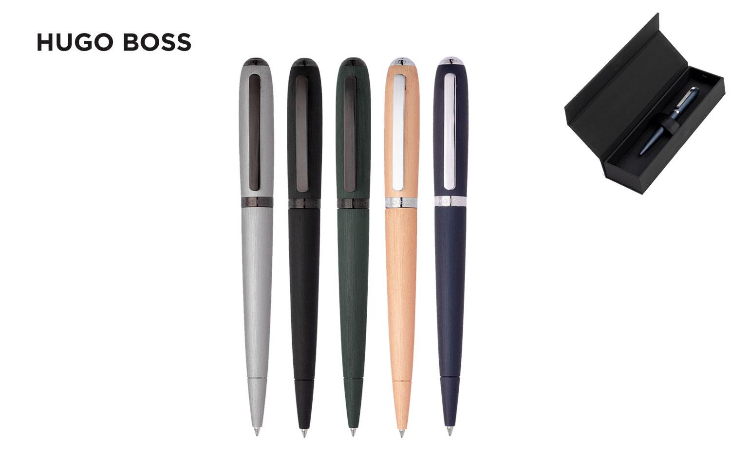Penna biro in alluminio dettagli cromati hugo boss