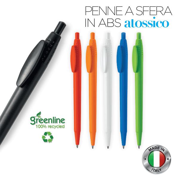 Penna a sfera in ABS riciclato ATOSSICO"blu refil"