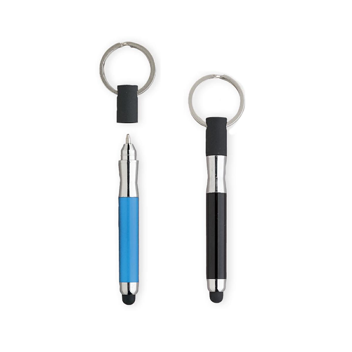Portachiavi con mini penna a sfera touch