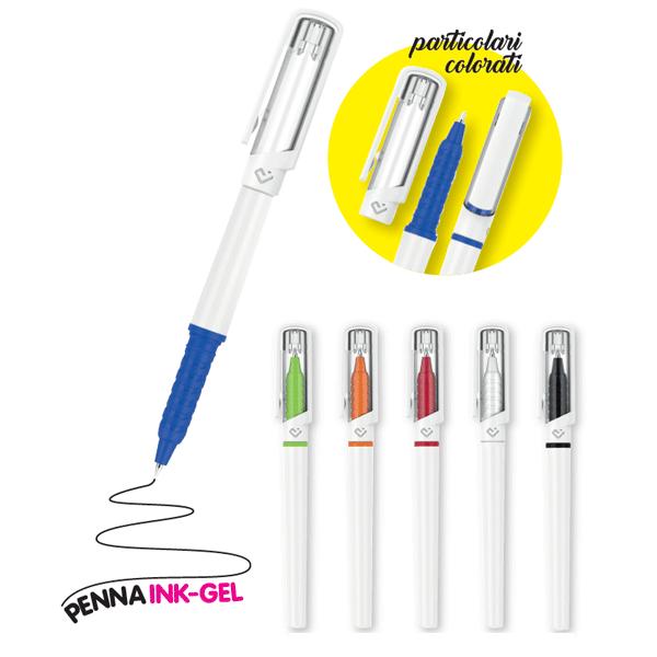 Penna ink gel in plastica con particolari