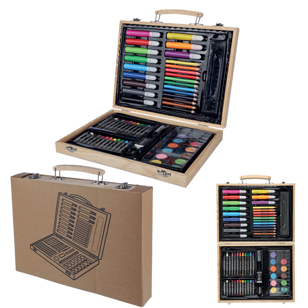 Set disegno 66 pezzi in custodia con manico