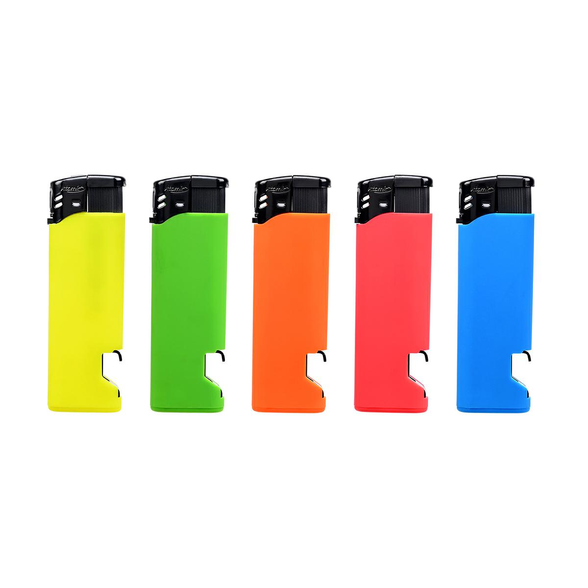 Accendino apribottiglia ricaricabile colori neon assortiti