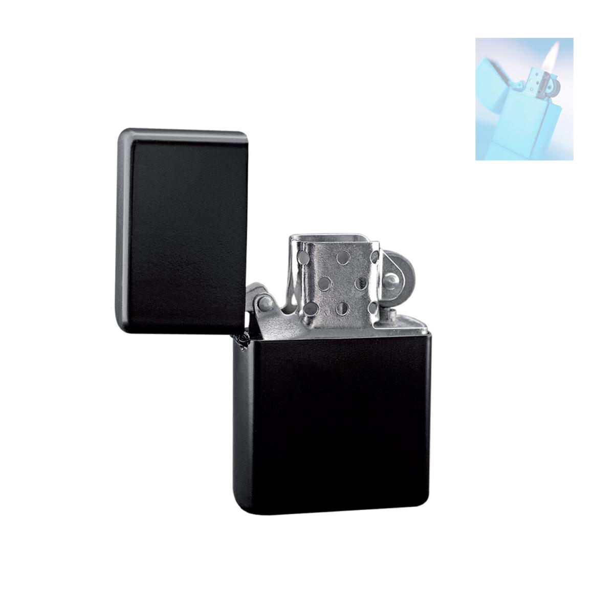 Accendino tipo zippo tascabile con astuccio
