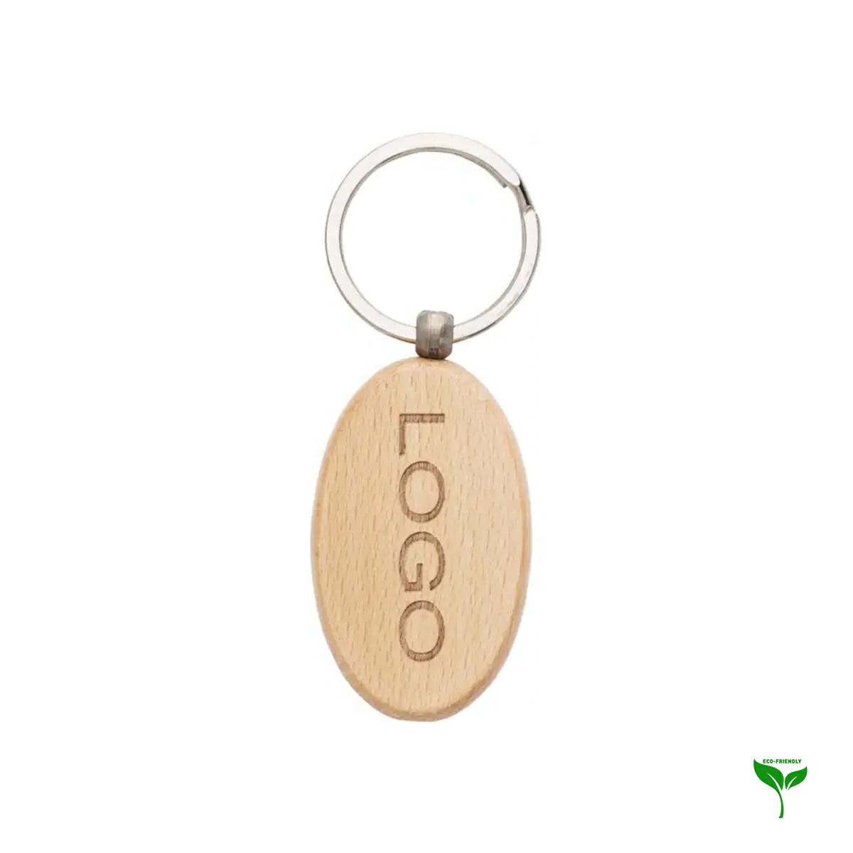 Portachiavi in legno ovale