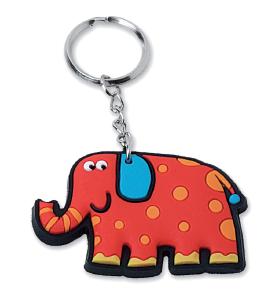 Portachiavi in gomma elefante