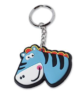Portachiavi in gomma zebra