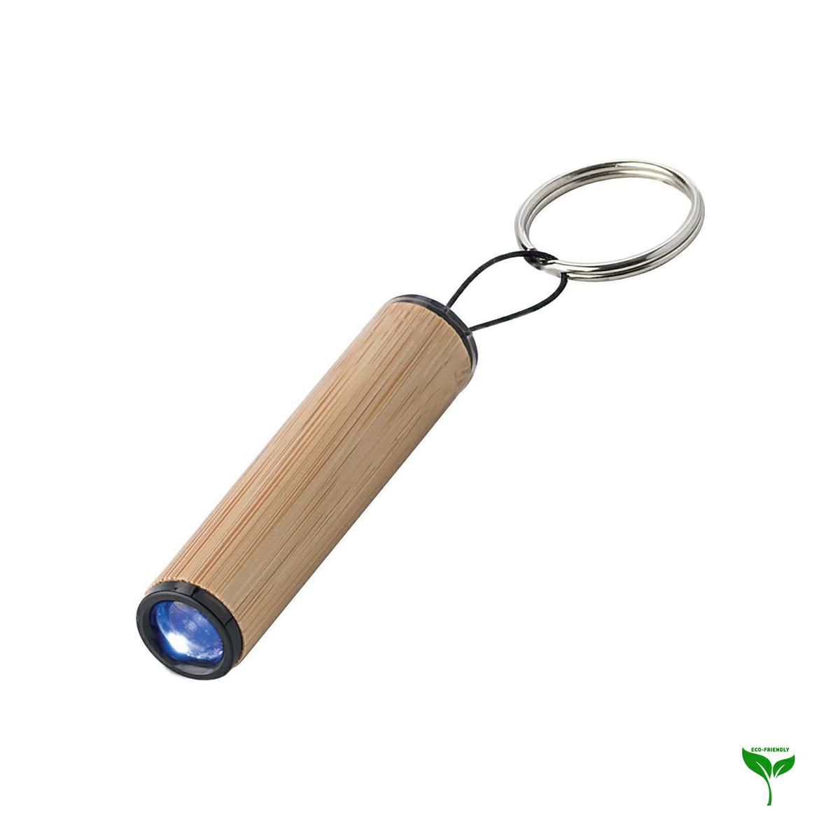 Portachiavi in bamboo con LED