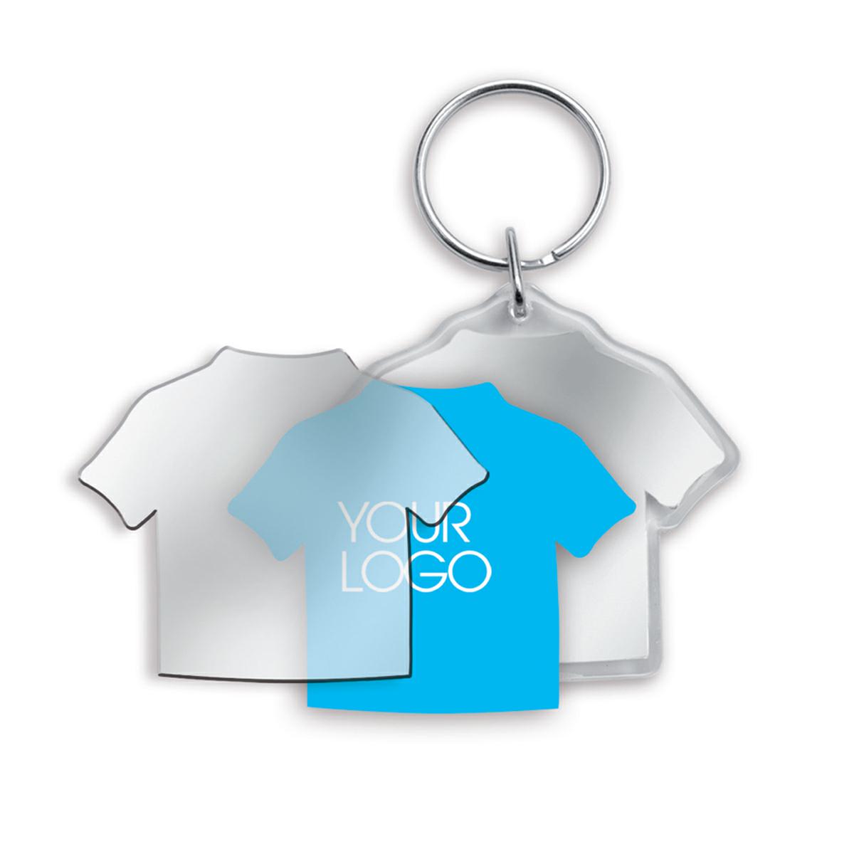 Portachiavi t-shirtin plastica trasparente