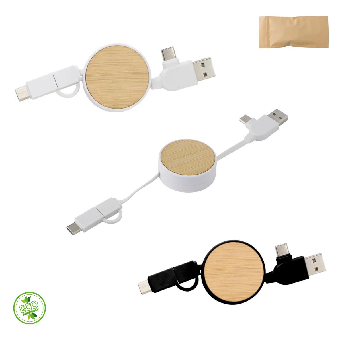 Set cavi in ABS condettagli in bamboo