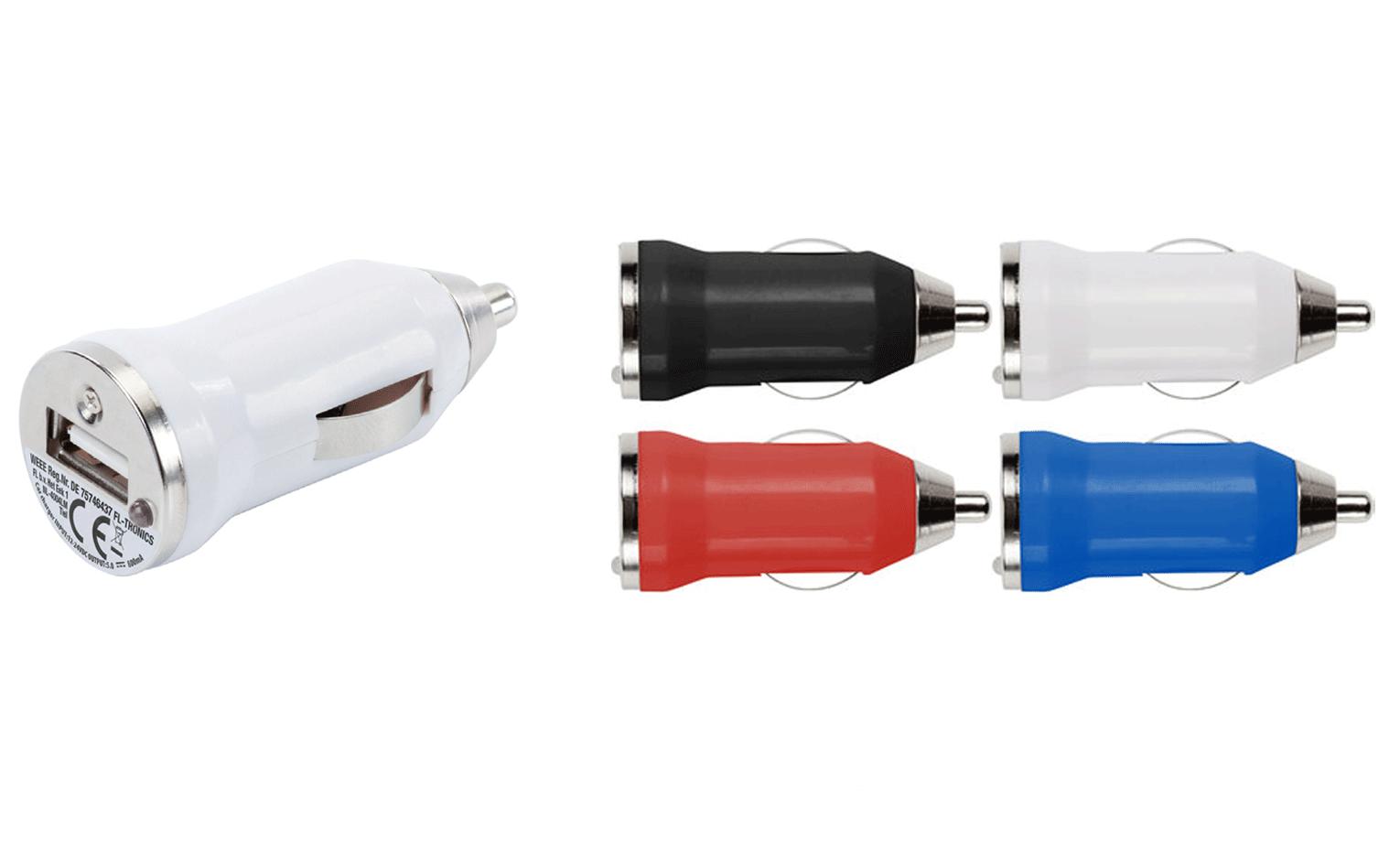 Caricabatterie per auto con ingresso USB