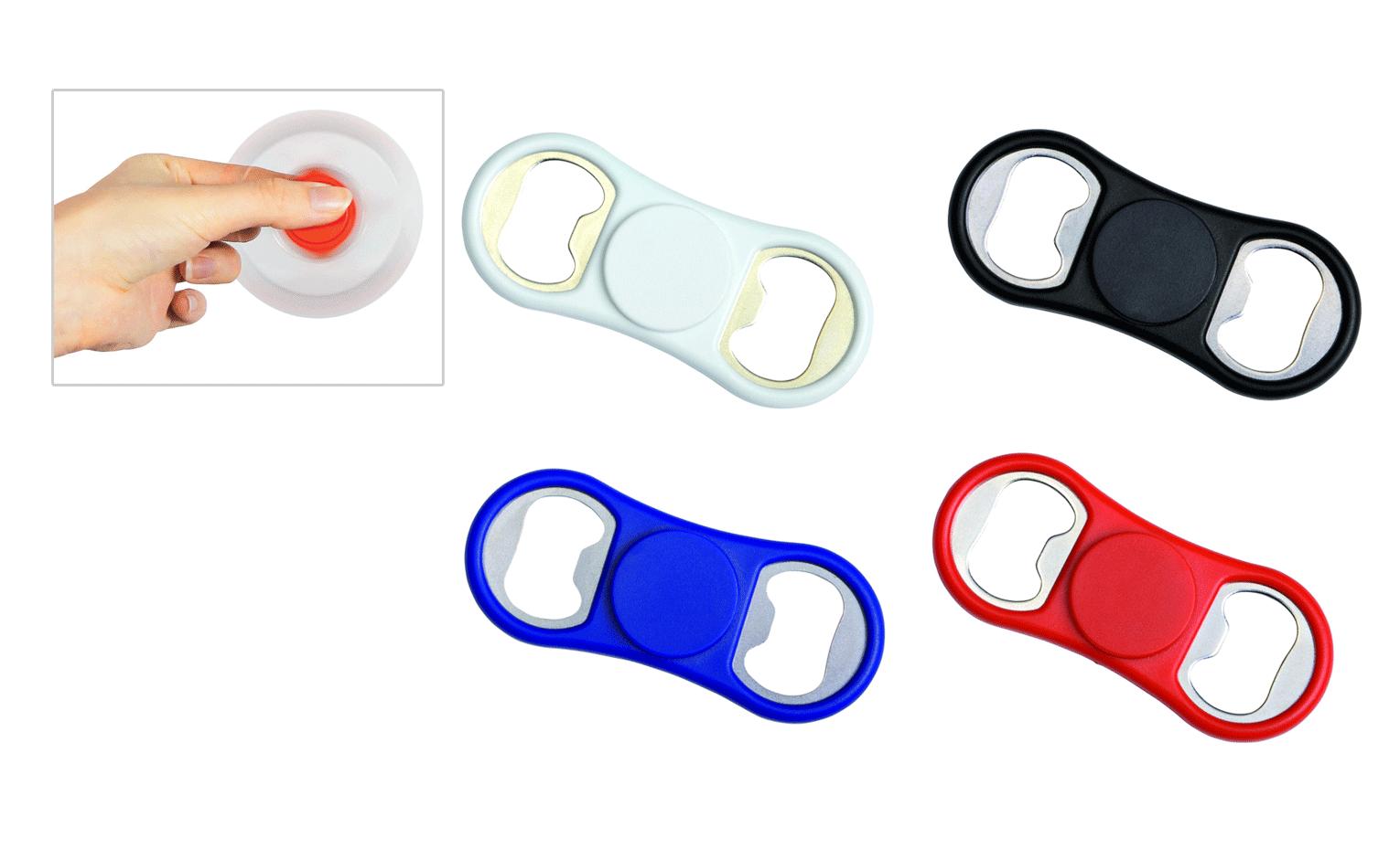 Apribottiglie con fidget spinner