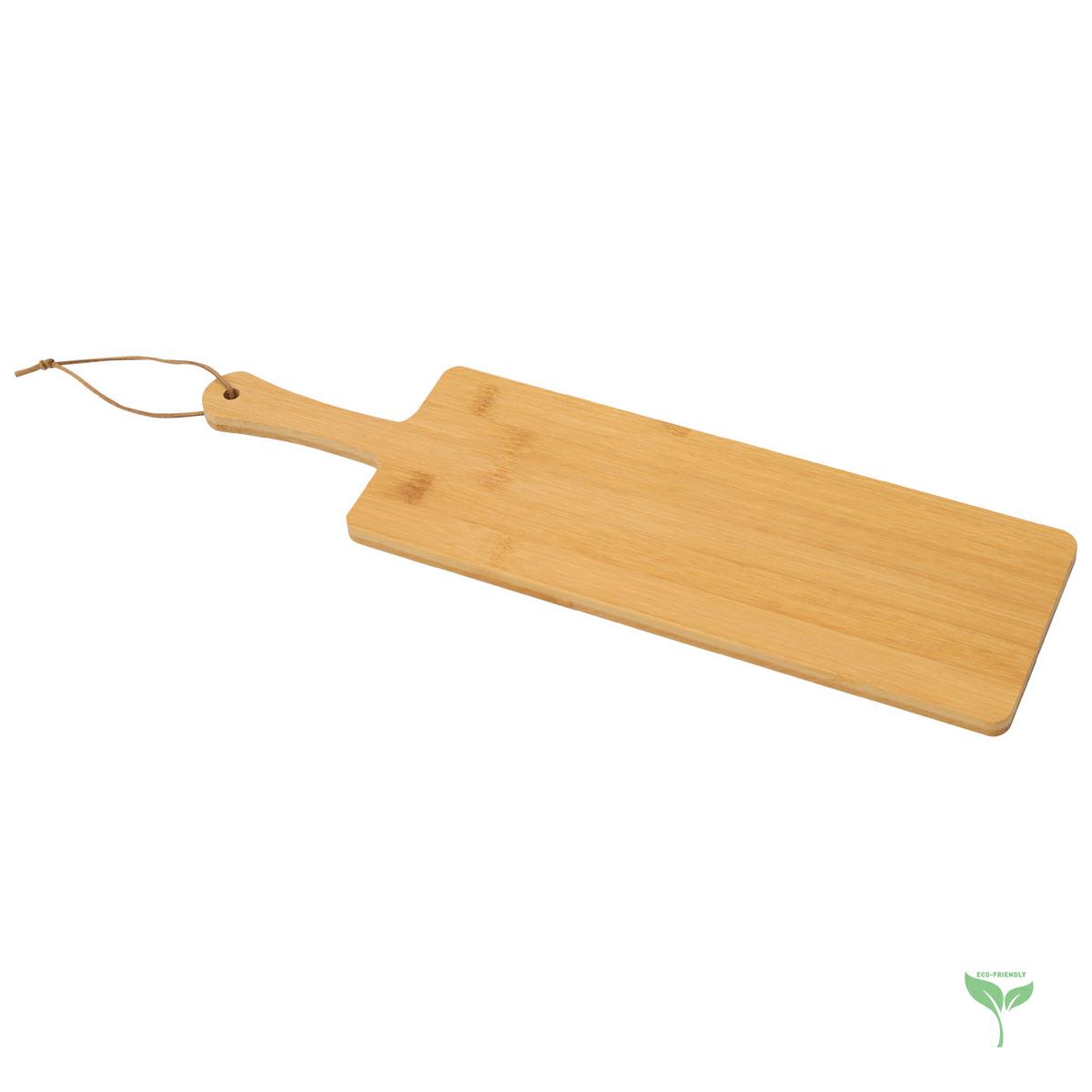 Tagliere in bamboo con cordino in PU 40x11x1