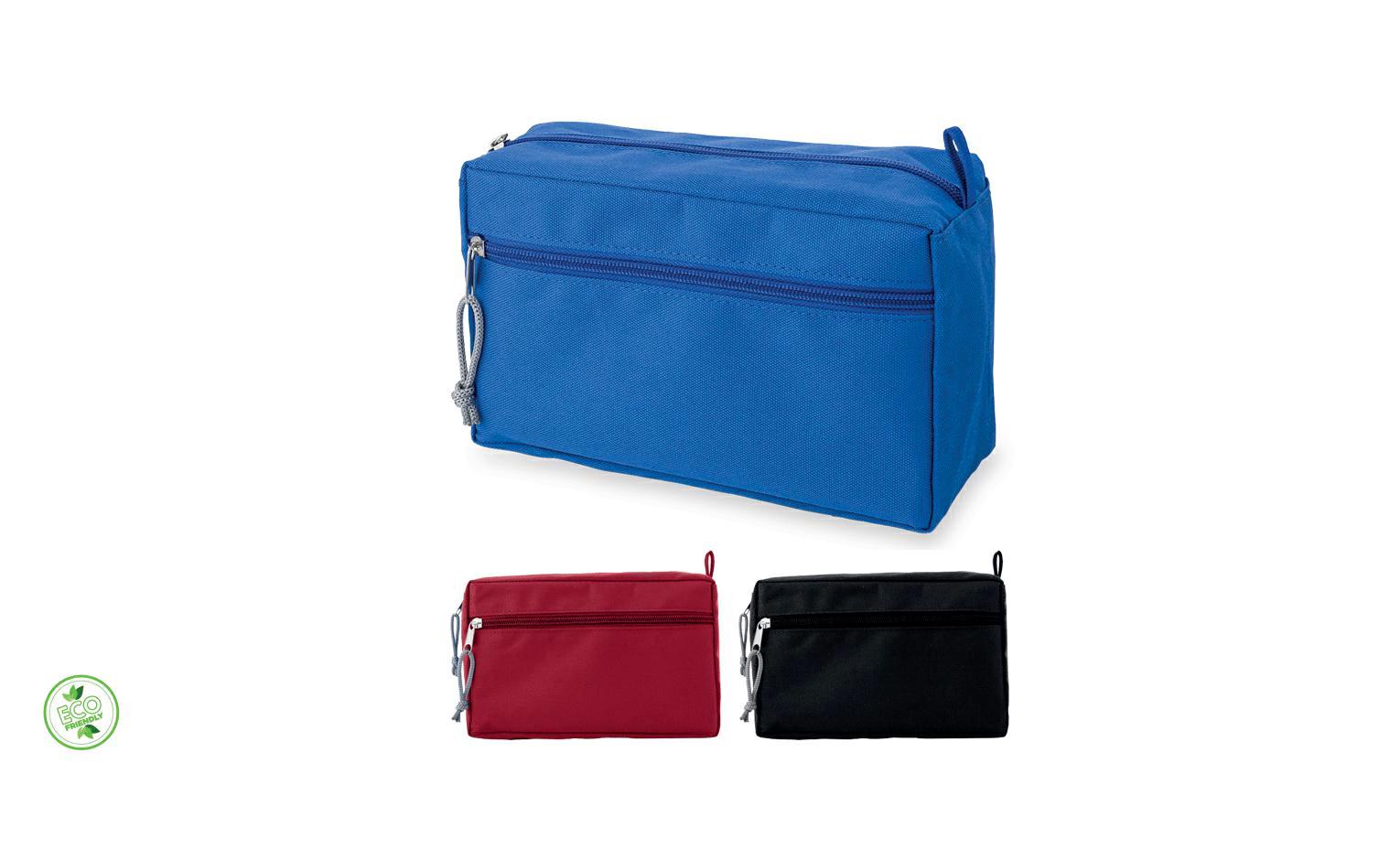 Beauty case con chiusura lampo in RPET