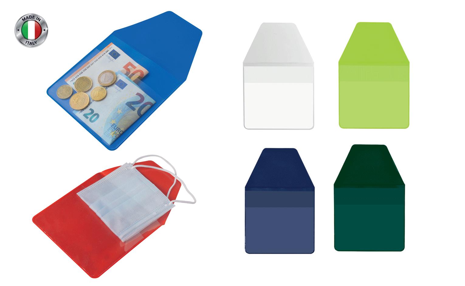 Custodia portaoggetti/mascherina in PVC 12x12