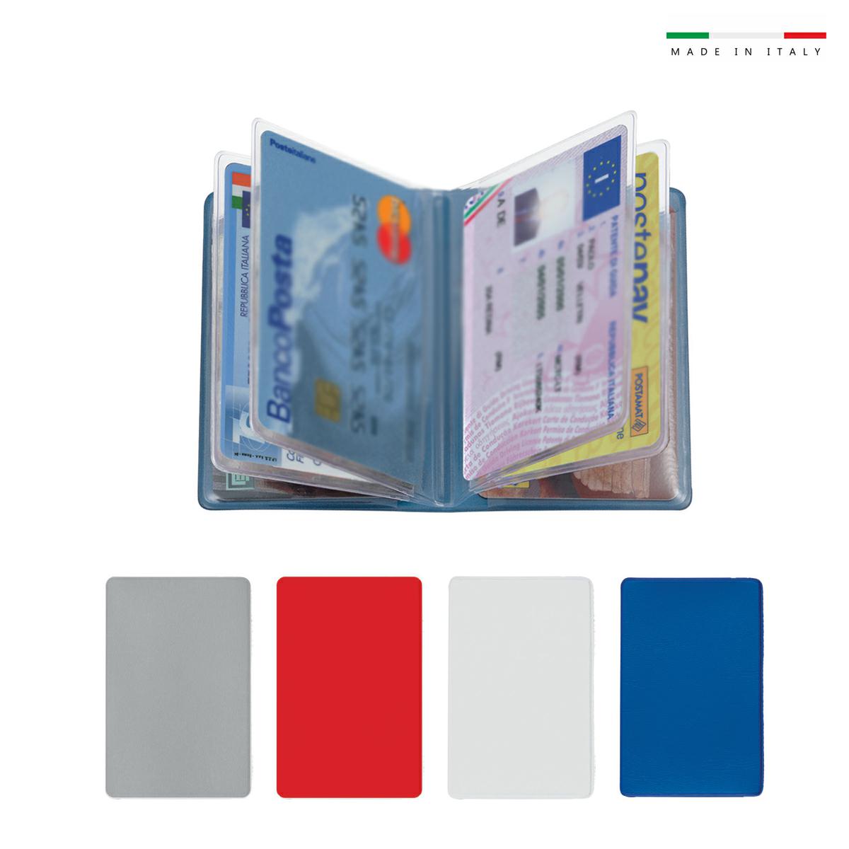 Portacard 4 bustinein PVC Made in Italy