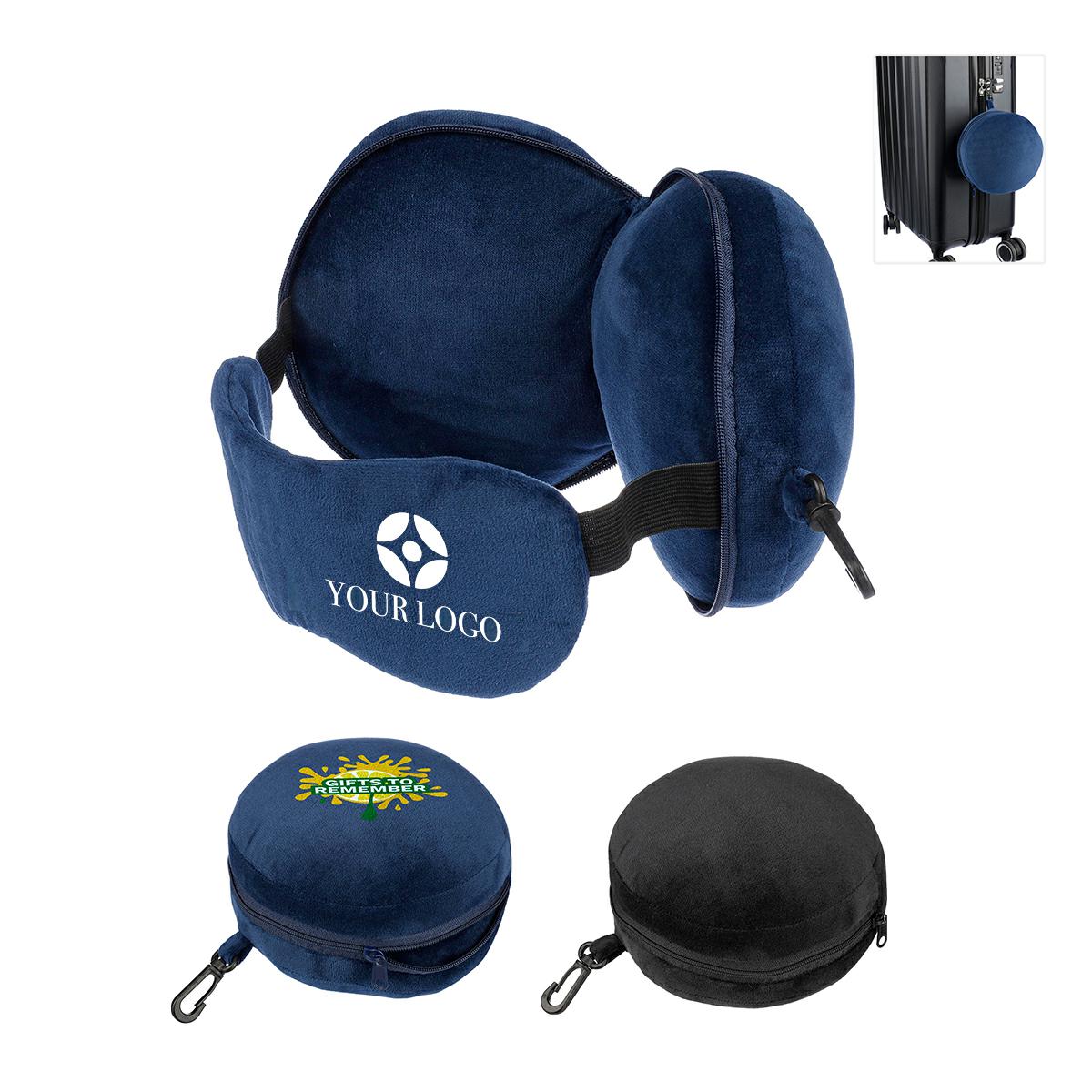 Set da viaggio con cuscino e mascherina occhi