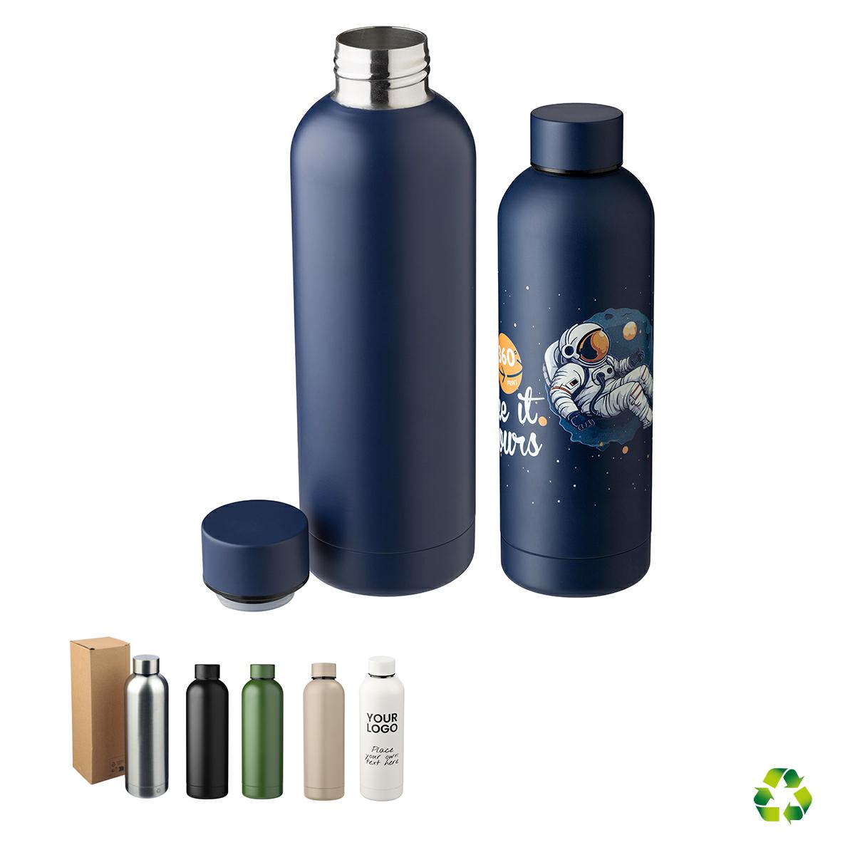 Borraccia in acciaio inox riciclato doppia parete 500ml