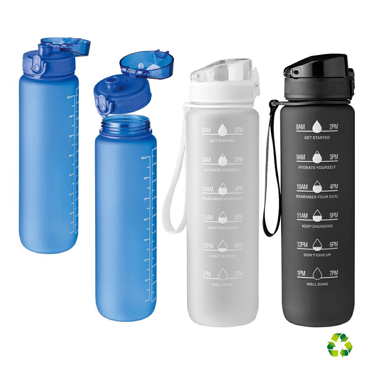 Borraccia motivazionale in RPET con cinturino 1000 ml