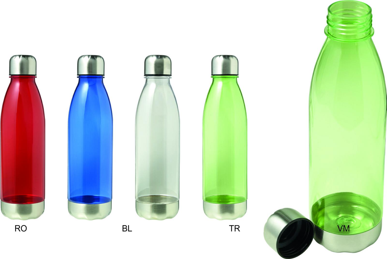 Borraccia in as colorata trasparente 650 ml