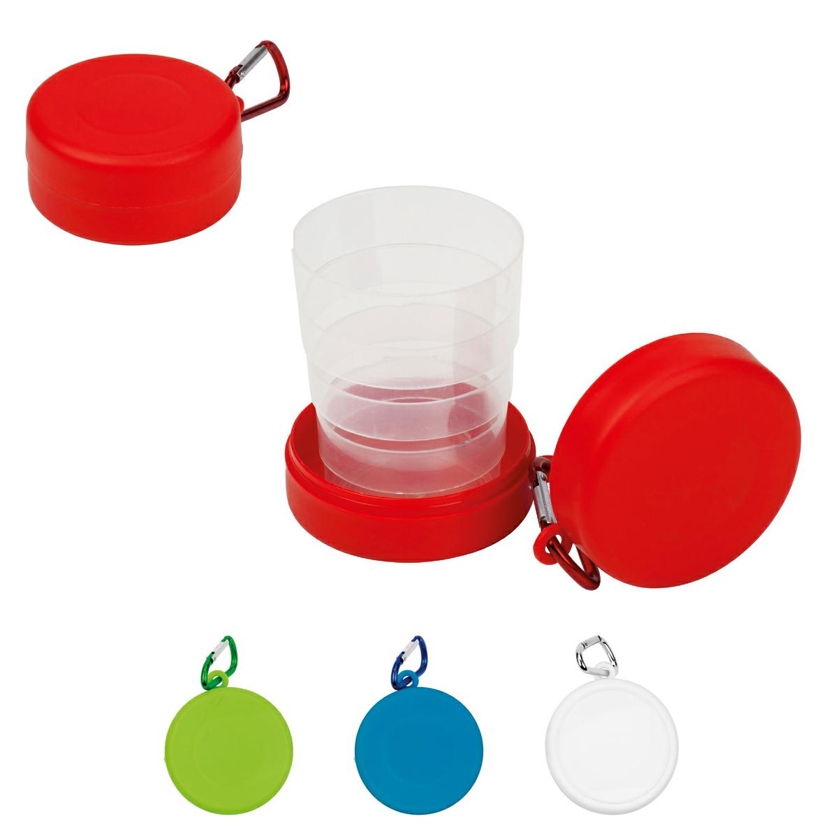 Bicchiere in plastica telescopico 220ml