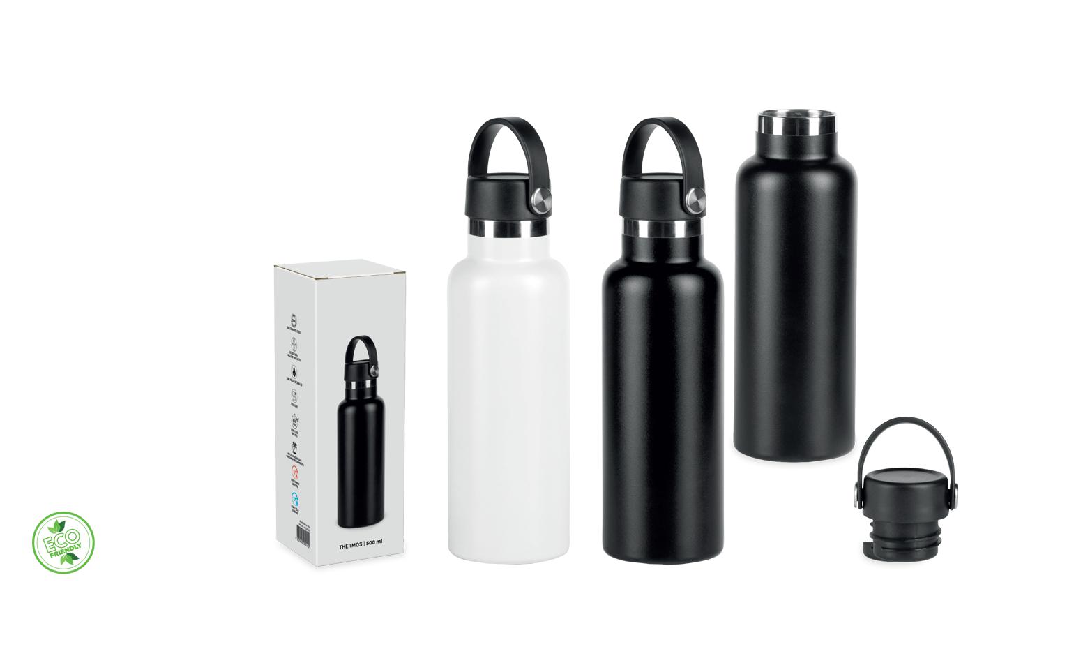 Borraccia thermos 500ml in acciaio inossidabile con manico