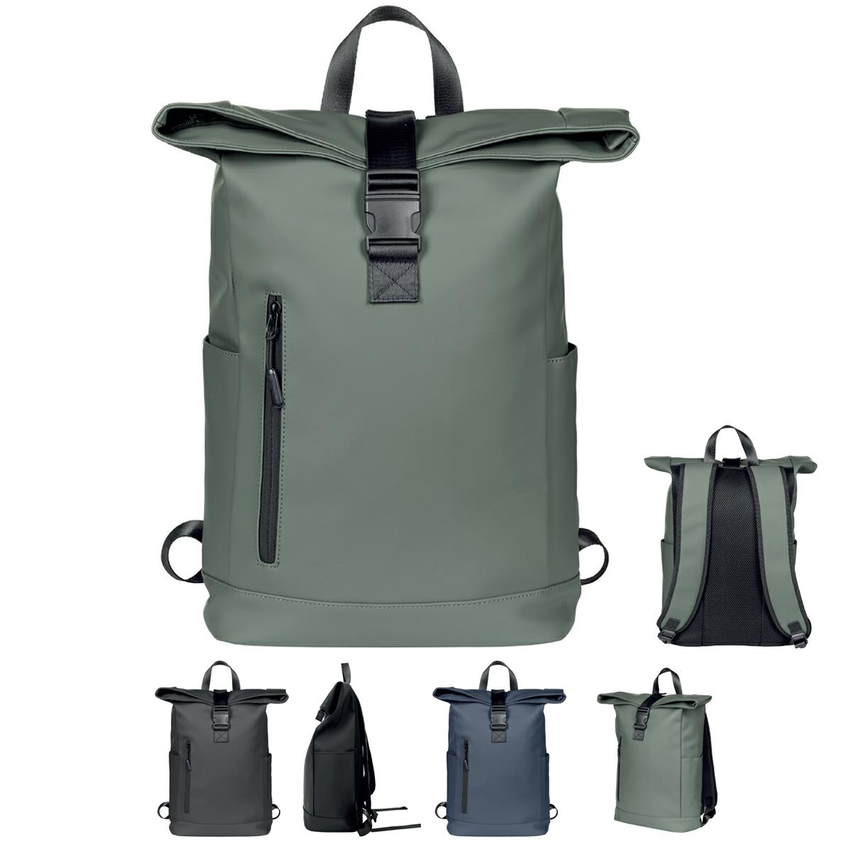 Zaino roll top in poliestere idrorepellente 34x53x13