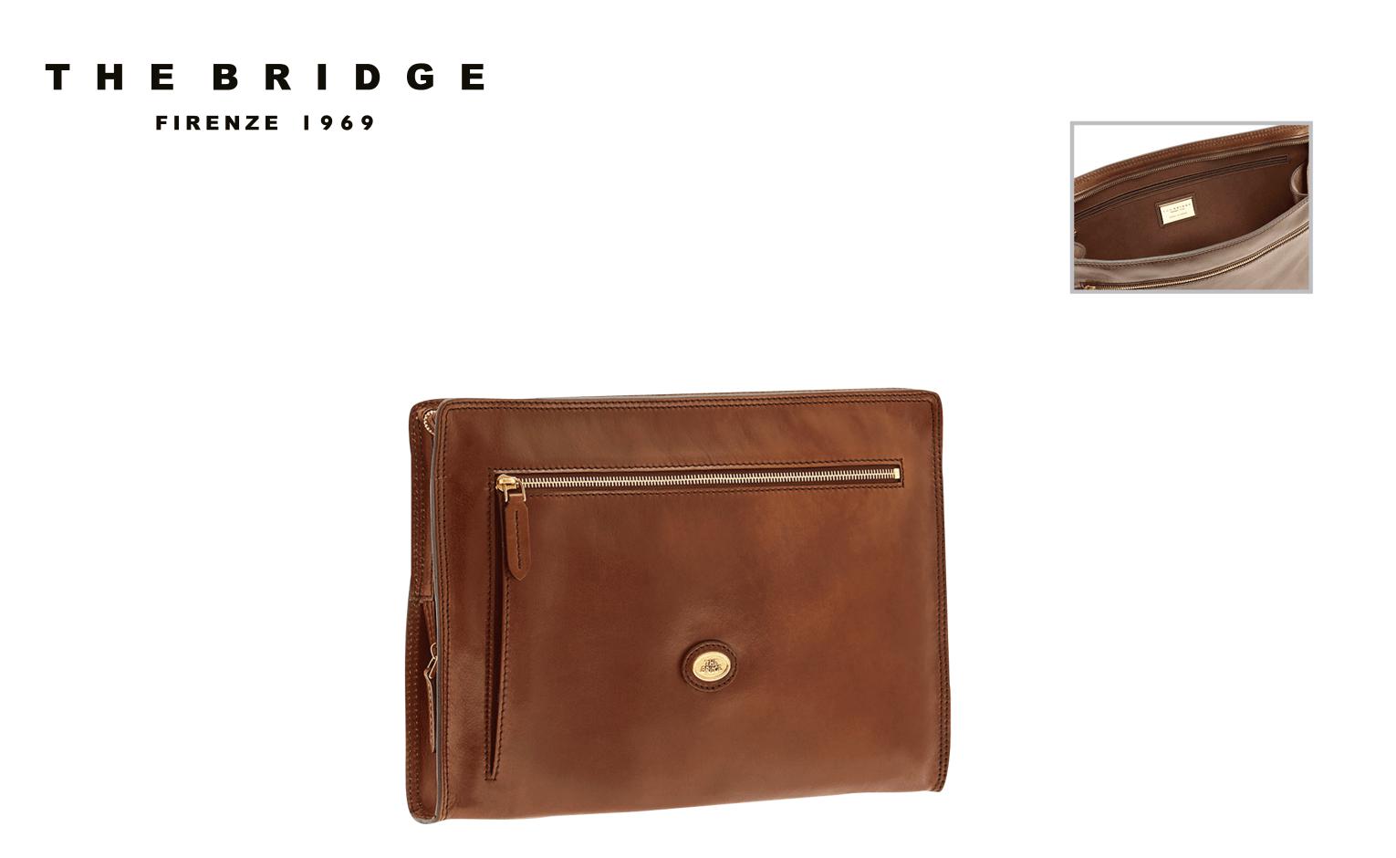 Necessaire sottobraccio in pelle bovina 38x27x5 cm personalizzabile con logo