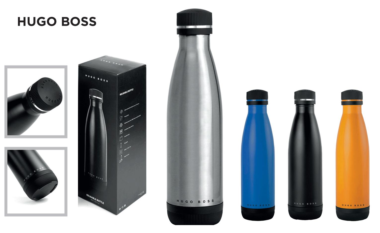 Borraccia in acciaio 500ml doppio spessore hugo boss personalizzabile con logo