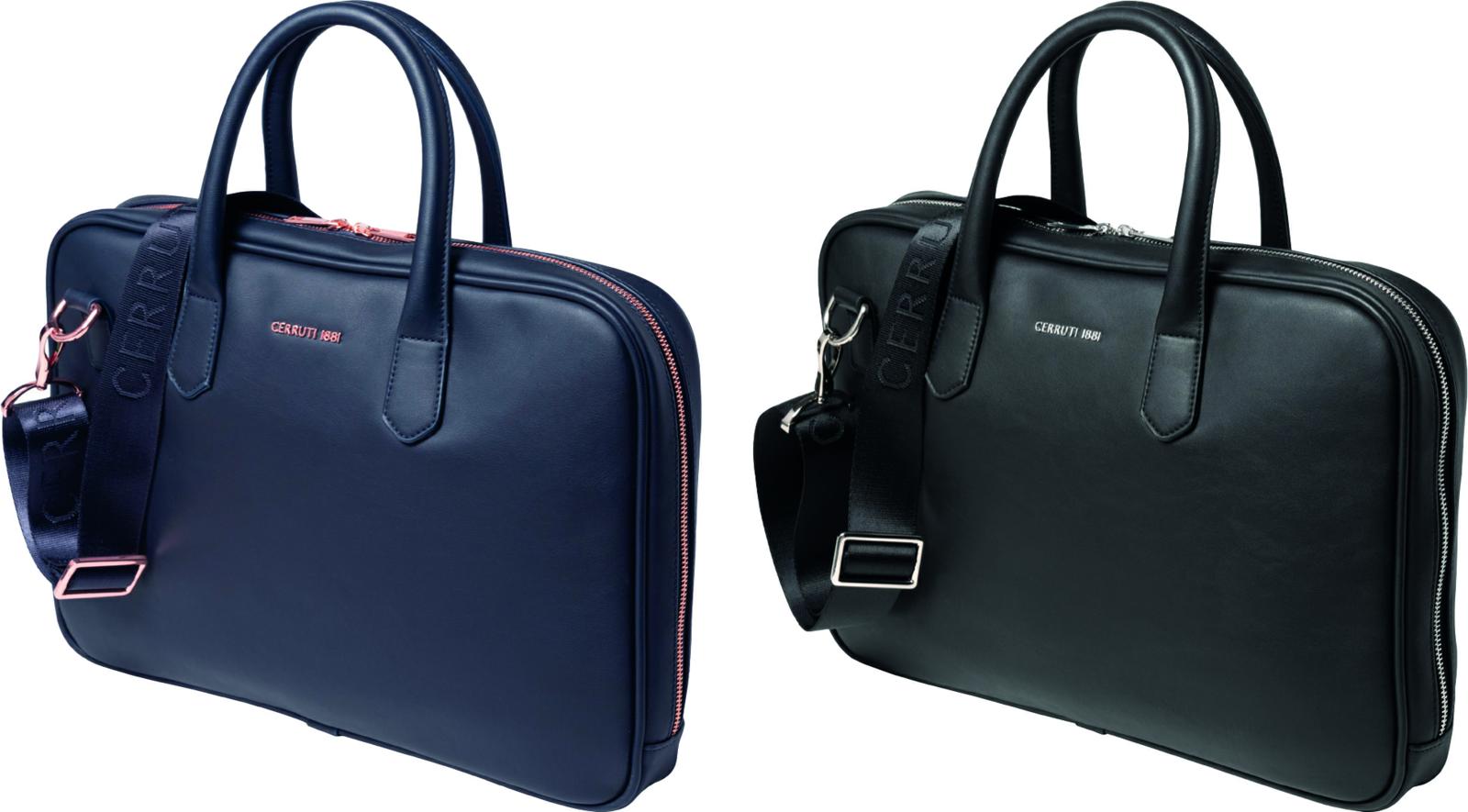 Borsa portadocumenti in poliuretano cerruti 1881 personalizzabile con logo