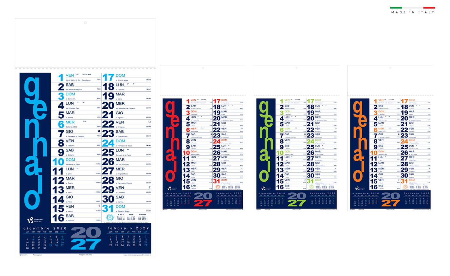 Calendario portoghese maxi mensile 31x53