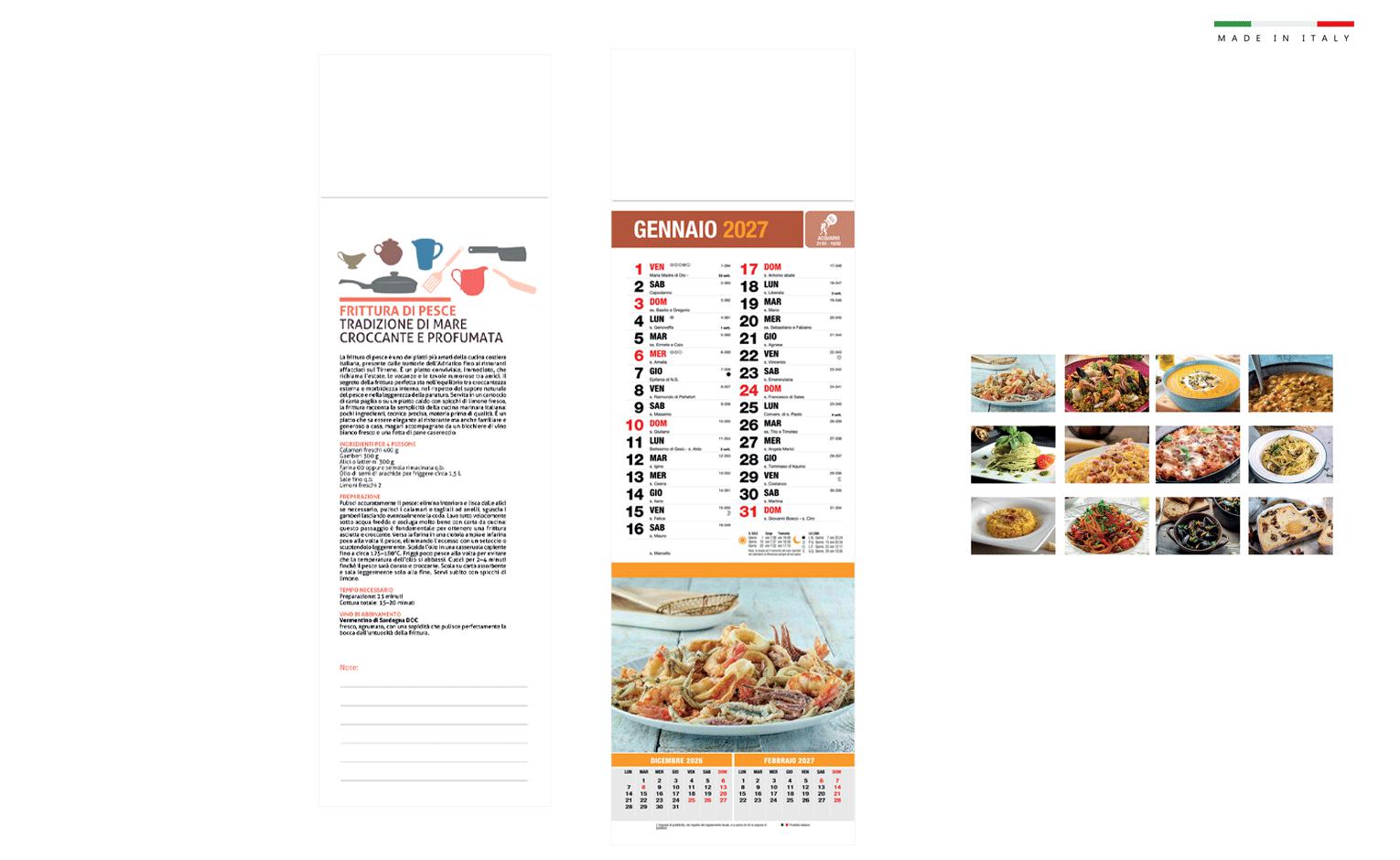 Calendario mensile silhouette cucina 14x47