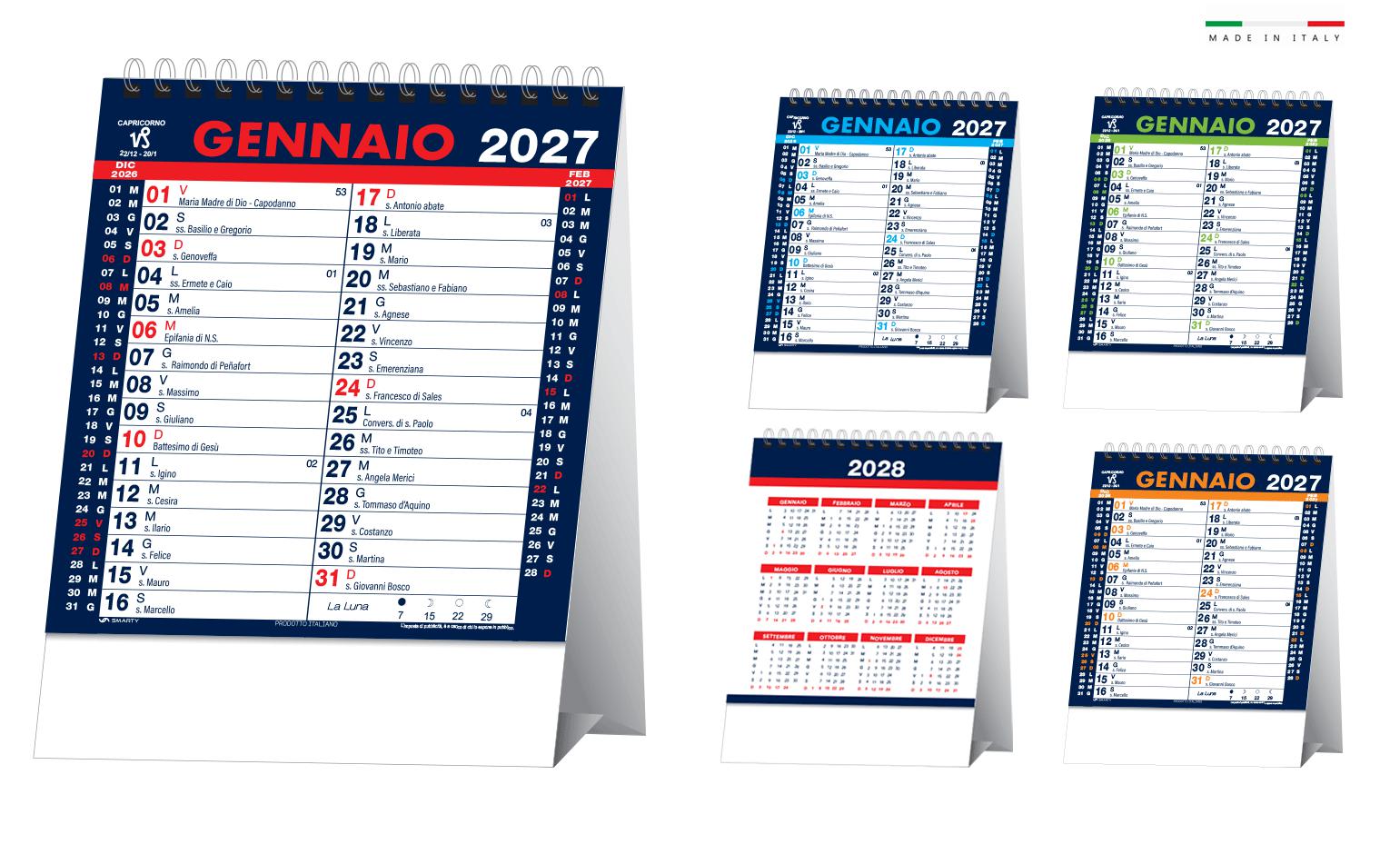 Calendario canadeseda tavolo 14,5x19