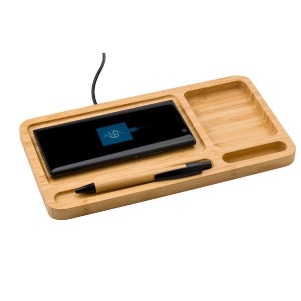 Organizer da scrivania in bamboo personalizzabile con logo