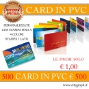 TESSERINI CARD IN PVC